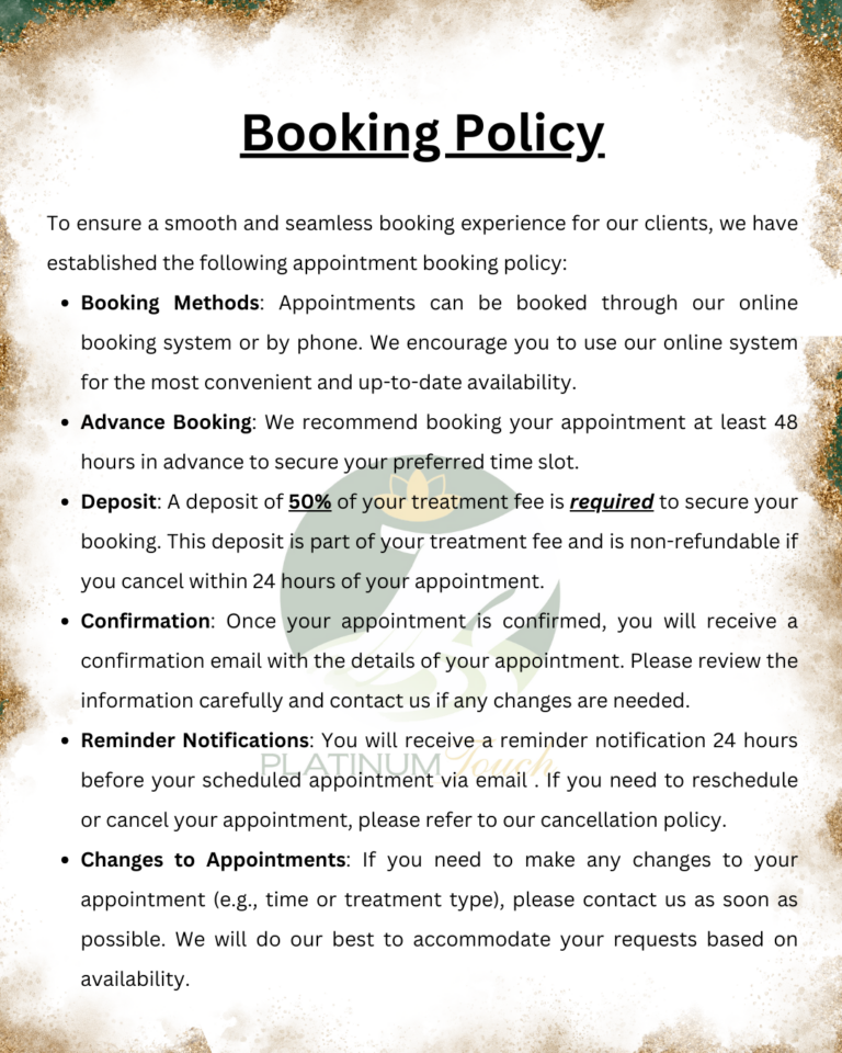 Booking Policy